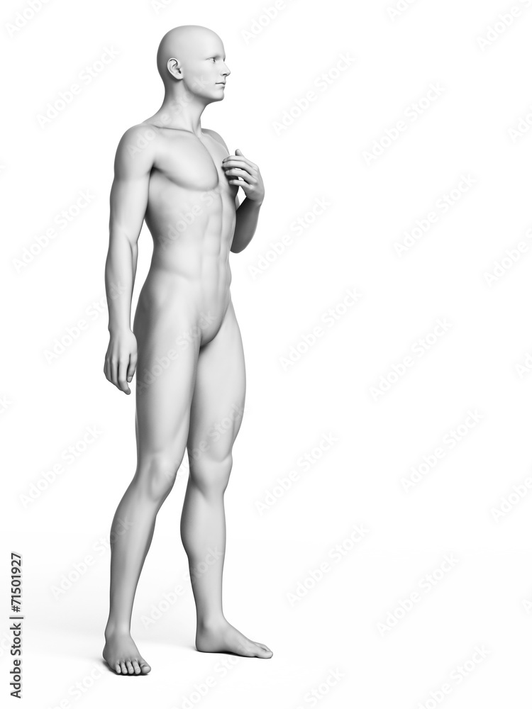 3d rendered illustration of a white man