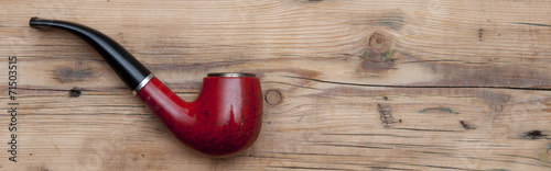 Quadro su tela Pipe made of wood snuff smoking