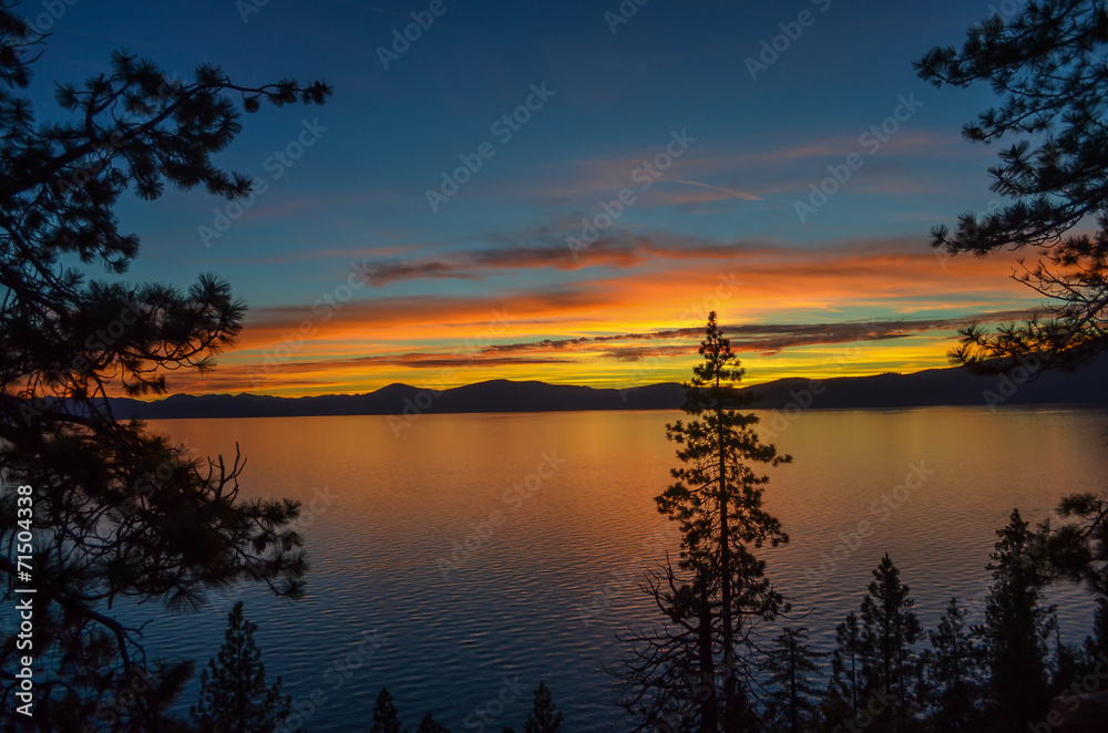 Amazing view of Lake Tahoe sunset Amazing view of Lake Tahoe sunset