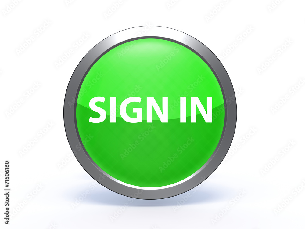 sign in circular icon on white background sign in circular icon on white background