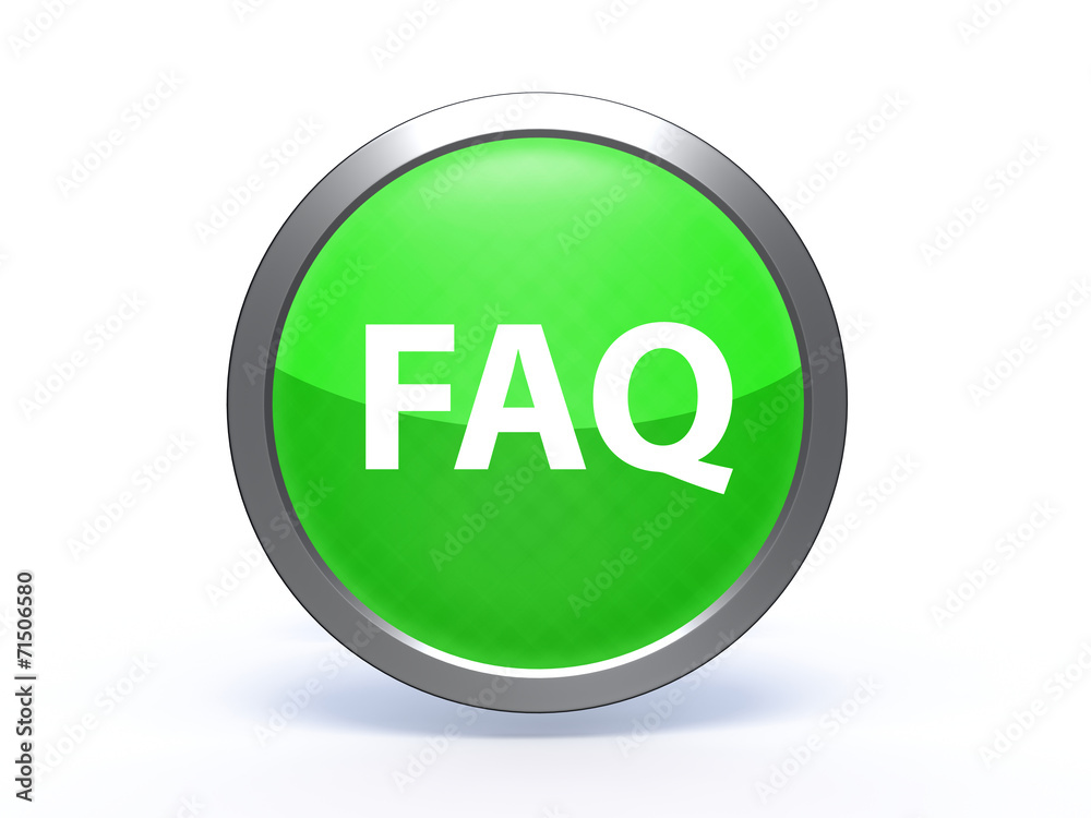 faq circular icon on white background faq circular icon on white background