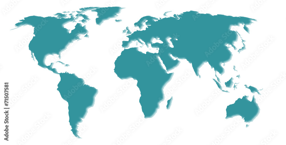 Fototapeta world map silhouette