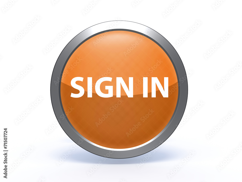 sign in circular icon on white background sign in circular icon on white background