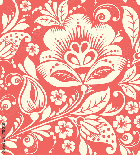 Seamless pattern with floral background