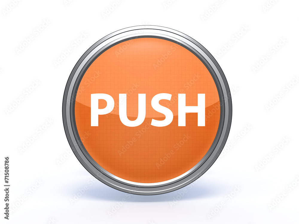 push circular icon on white background push circular icon on white background