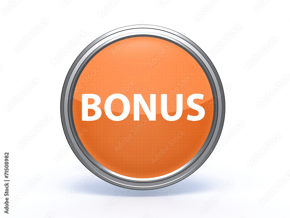 bonus circular icon on white background bonus circular icon on white background