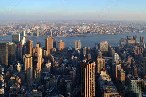 view of the New York from skyscraper Empire State Building