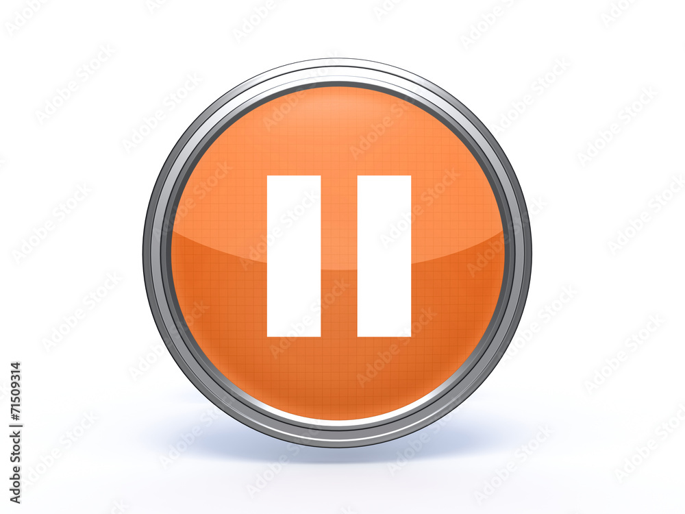 pause circular icon on white background pause circular icon on white background