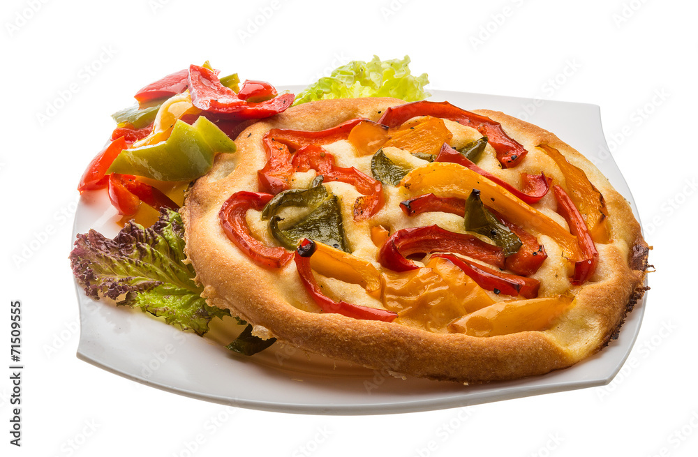 Pizza with bulgarian pepper Pizza with bulgarian pepper