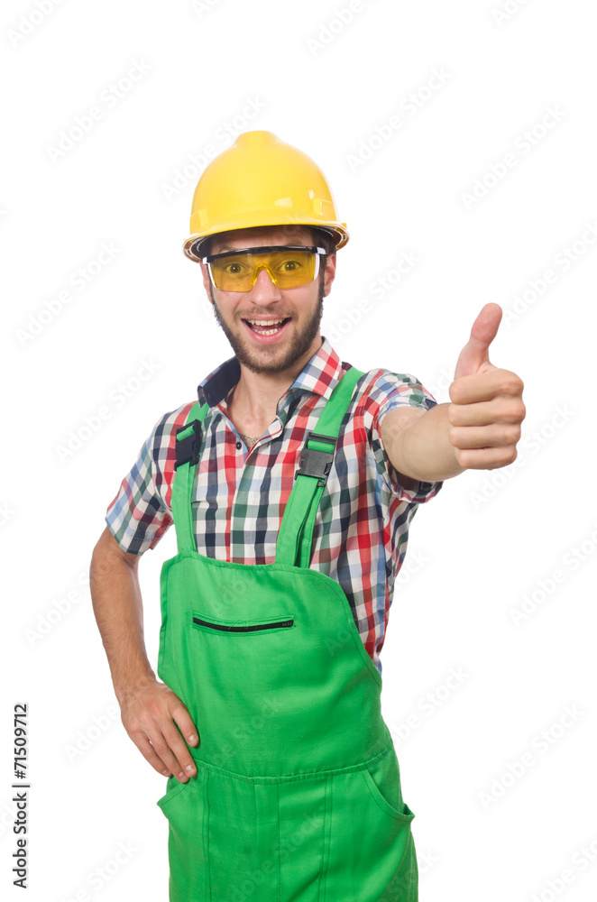 Industrial worker isolated on the white background