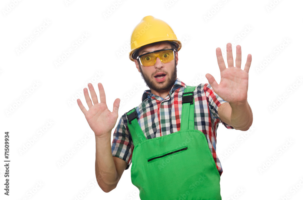 Industrial worker isolated on the white background Industrial worker isolated on the white background