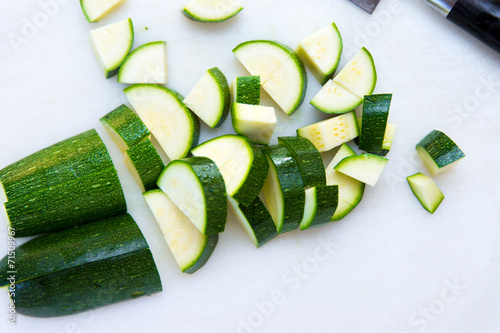 Zucchini Cucurbita pepo, photo