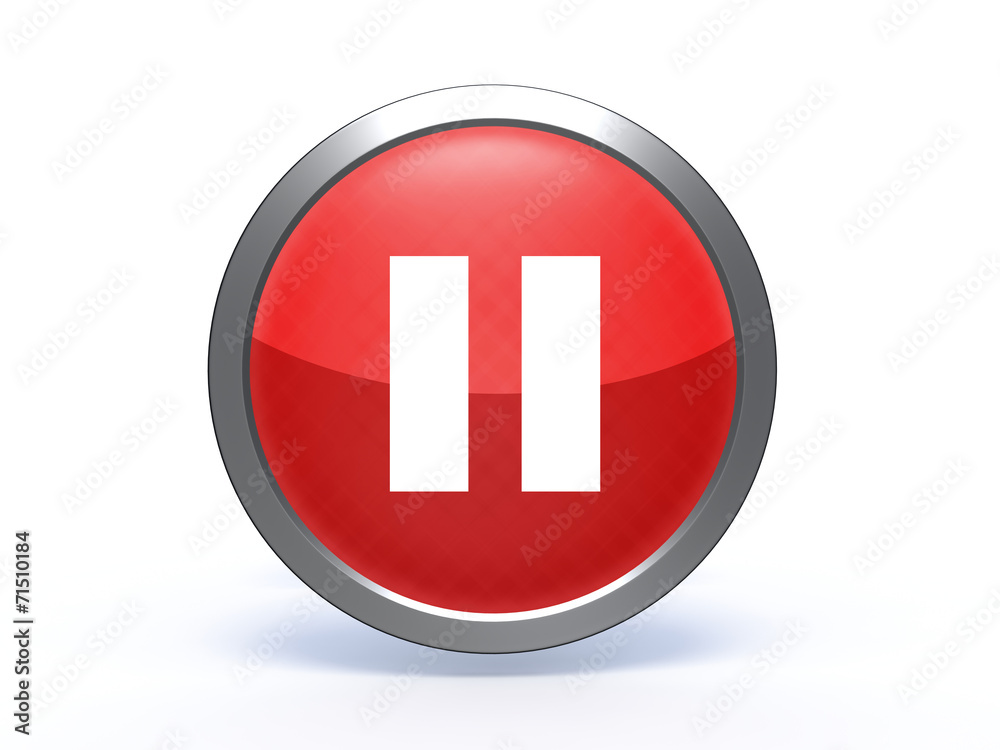 pause circular icon on white background pause circular icon on white background