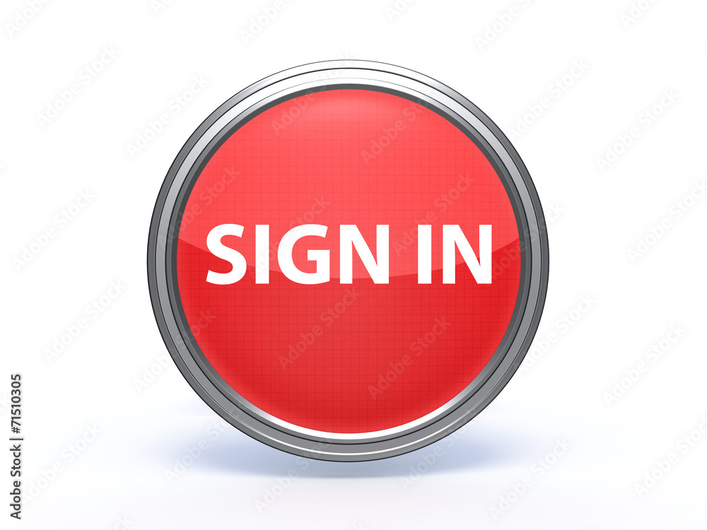 sign in circular icon on white background sign in circular icon on white background