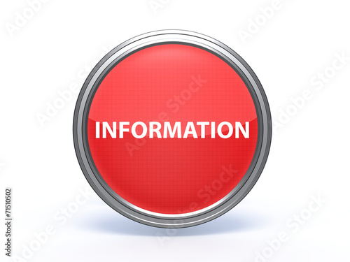 information circular icon on white background