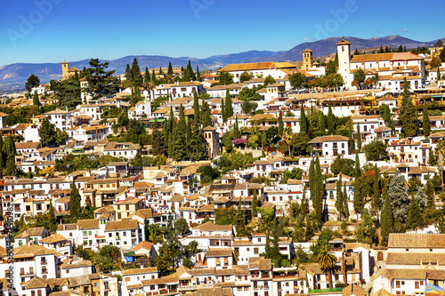 White Cityscape Albaicin Carrera Del Darro Granada Andalusia © Bill Perry