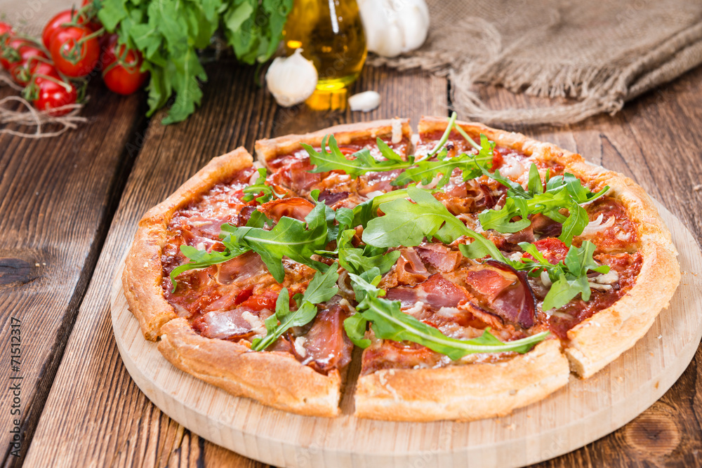 Homemade Ham Pizza (slices) Homemade Ham Pizza (slices)
