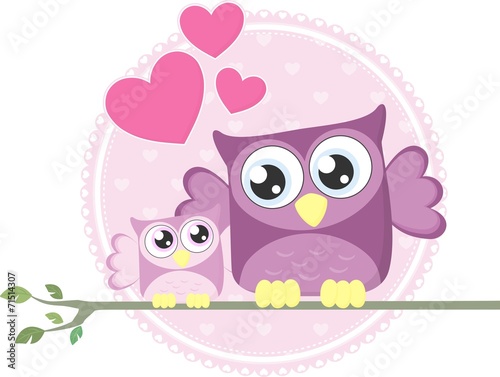 mom and son owl