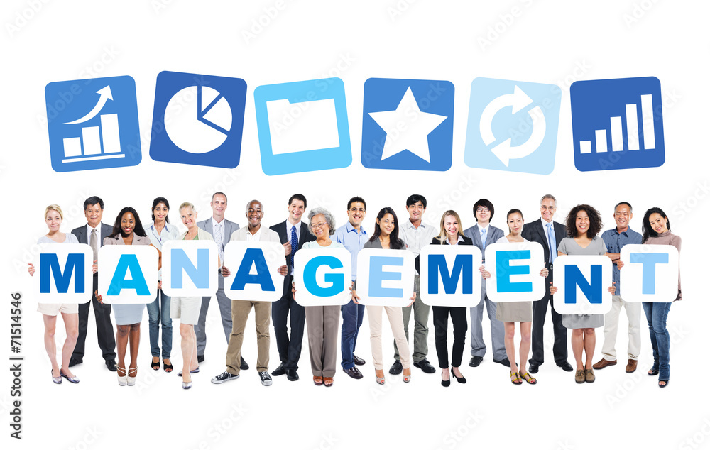 Fototapeta premium Business People Holding Word Management