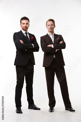 two businessman standing