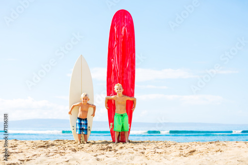 Young Boys with Surfboards