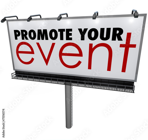 Canvas Print Promote Your Event Words Billboard Advertising Marketing
