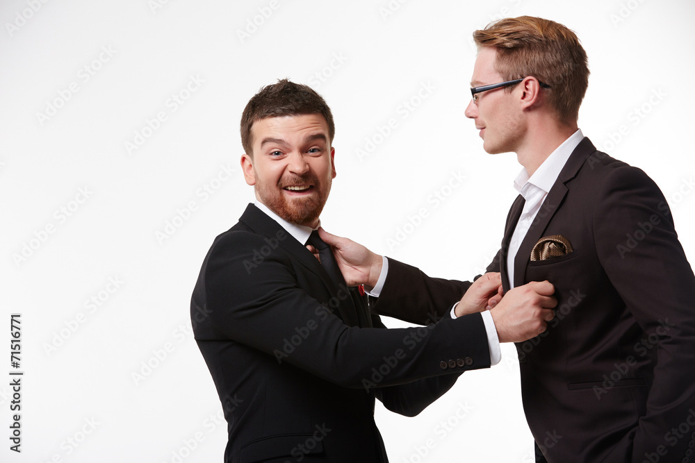 two businessmen arguing two businessmen arguing