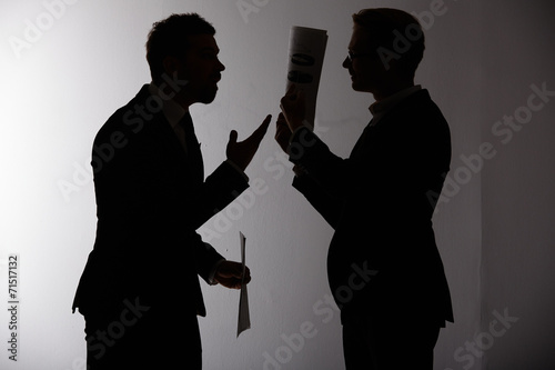 two businessmen arguing photo