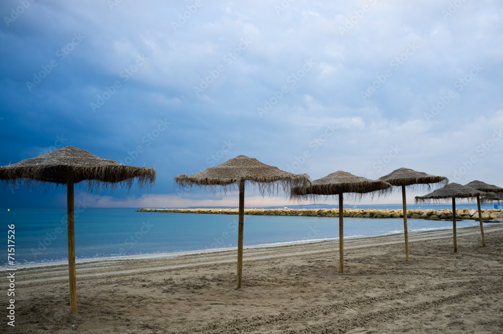 Stormy day on the beach