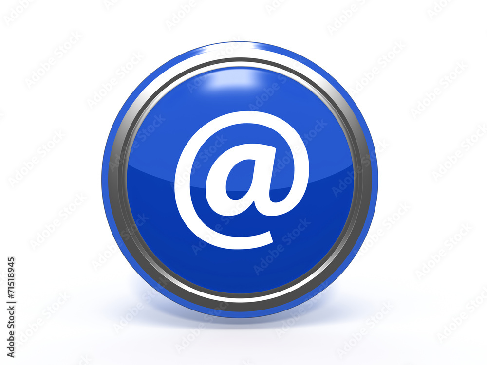 Email circular icon on white background