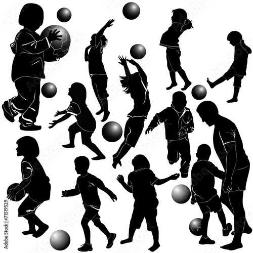 children playing ball