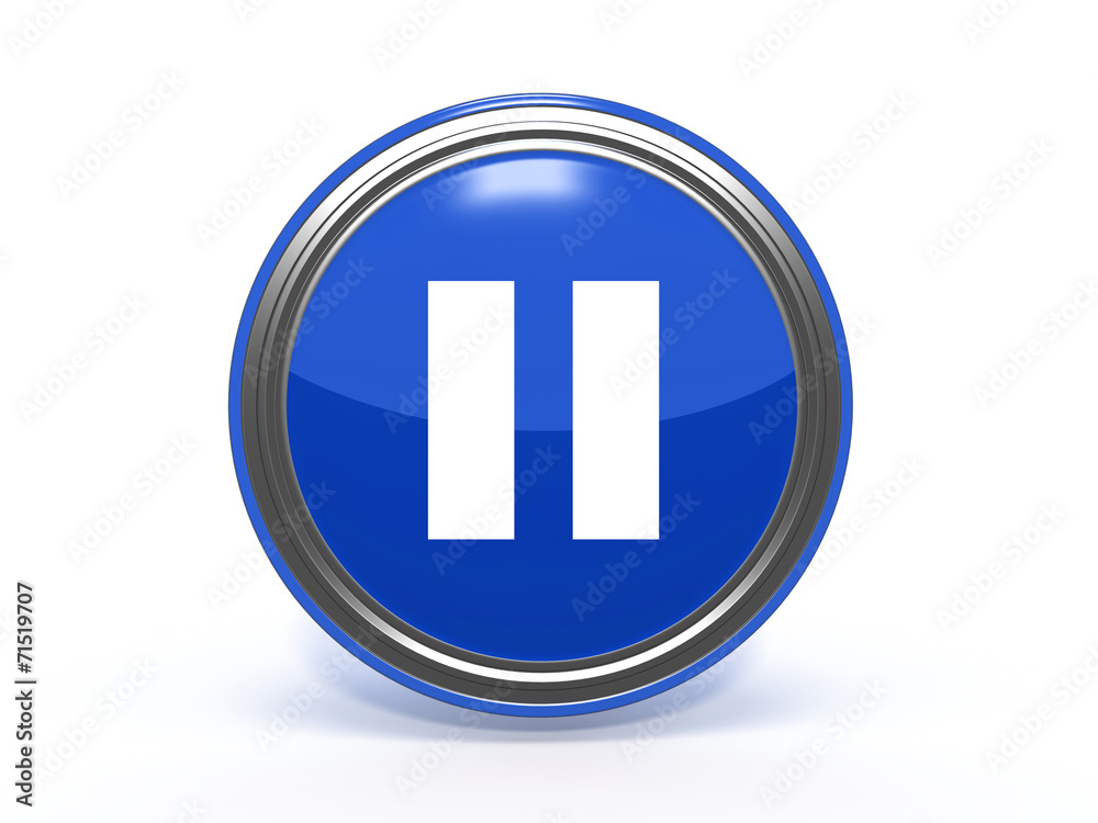pause circular icon on white background pause circular icon on white background