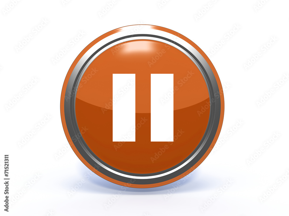 pause circular icon on white background pause circular icon on white background
