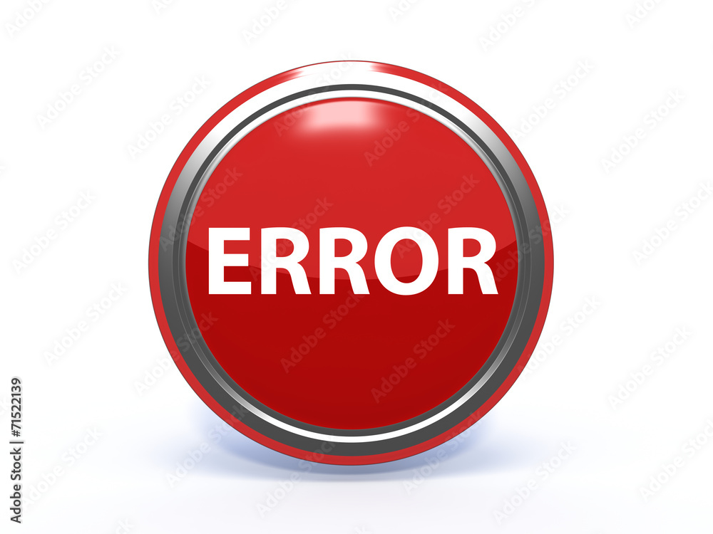 error circular icon on white background error circular icon on white background