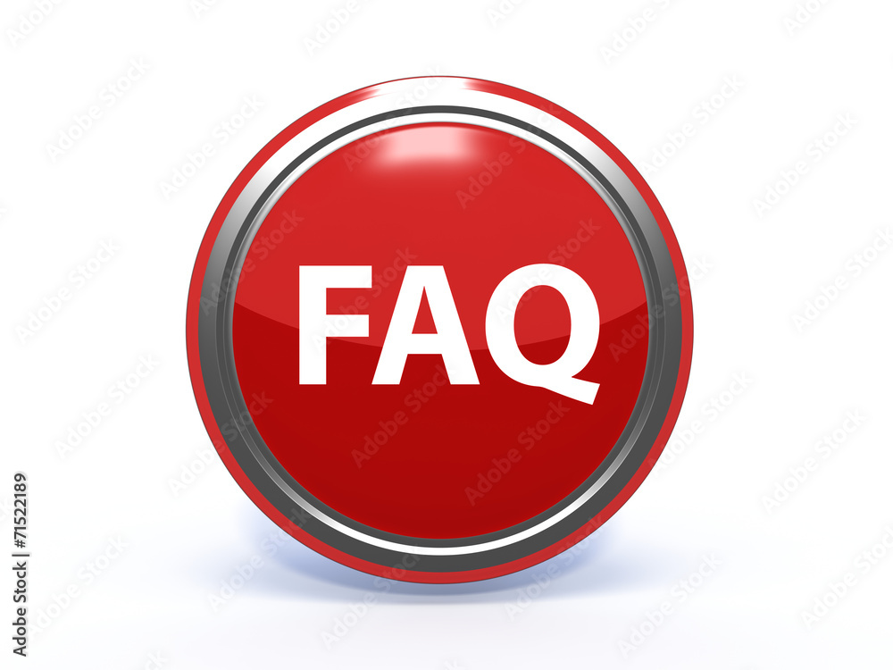 faq circular icon on white background faq circular icon on white background