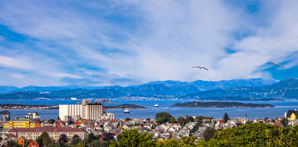 View of the cityscape of Stavanger in Norway.