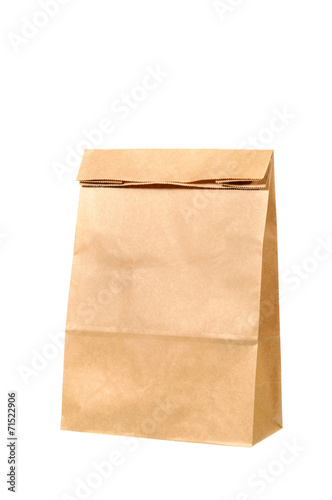Brown Paper Bag isolate on white background
