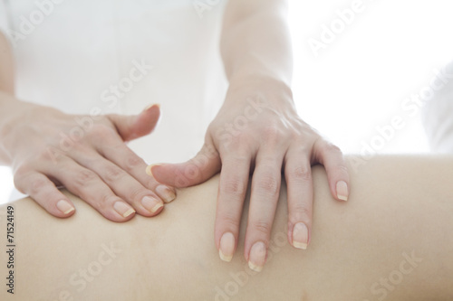 Oil back massage