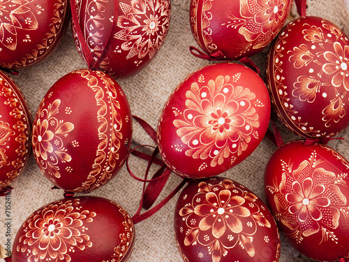 Traditional Hungarian painted Easter eggs