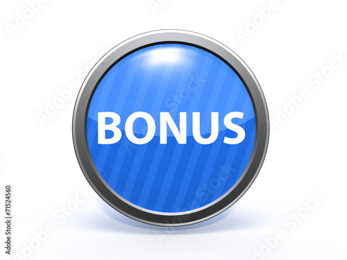 bonus circular icon on white background