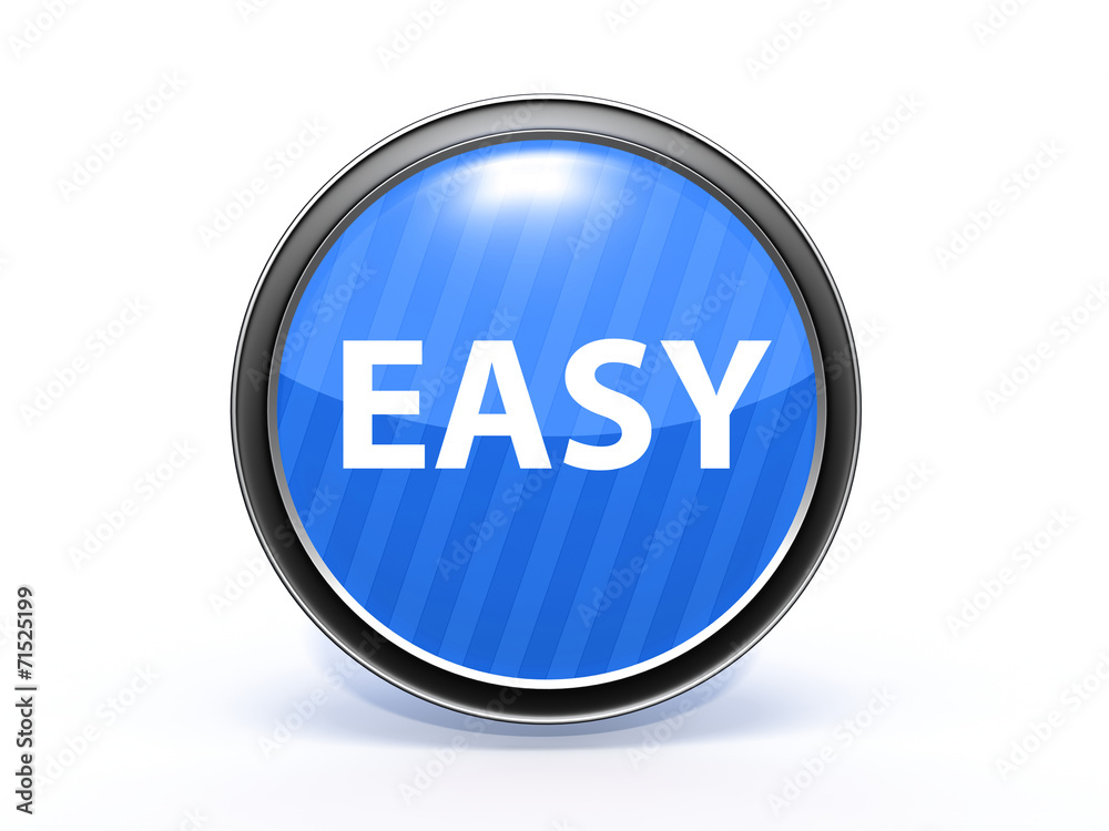 easy circular icon on white background easy circular icon on white background