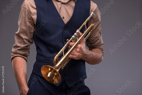 Handsome young jazz man