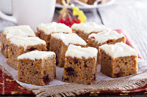 Pumpkin and carrot cake with cream cheese