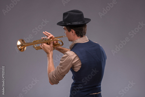 Handsome young jazz man