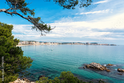 Detail of the Spanish coast