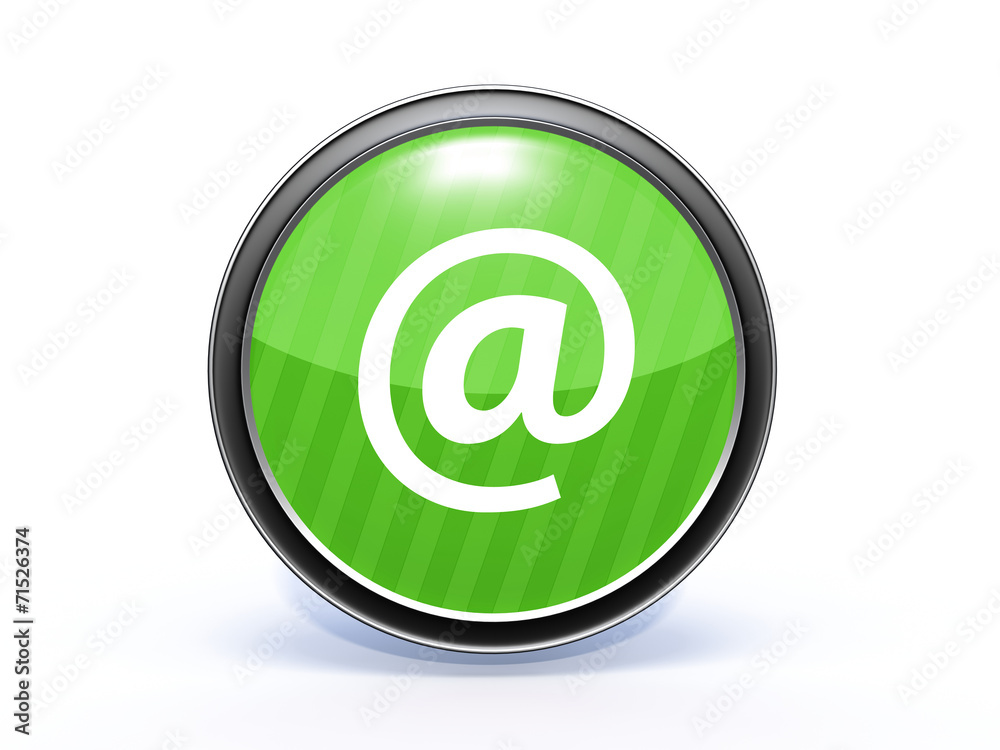 Email circular icon on white background Email circular icon on white background