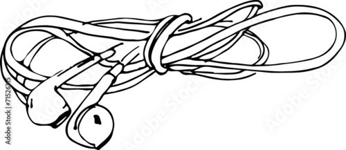 sketch of headphones for your phoneh
