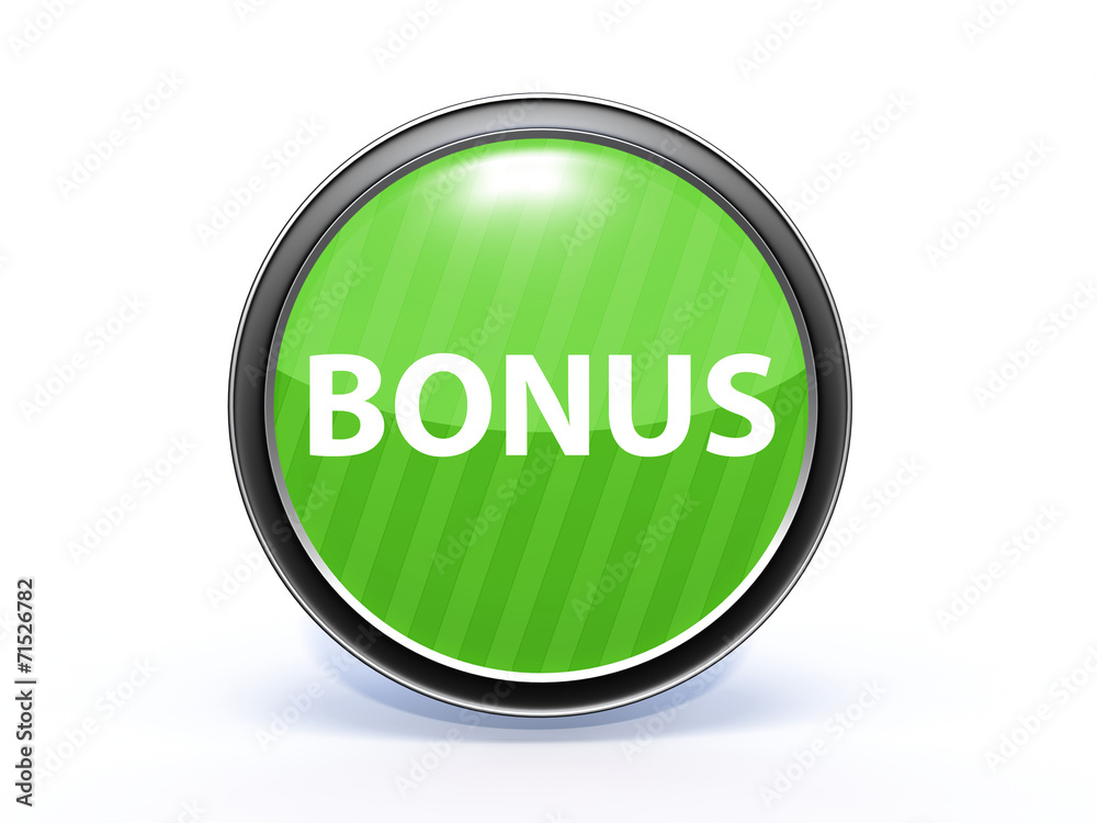 bonus circular icon on white background bonus circular icon on white background