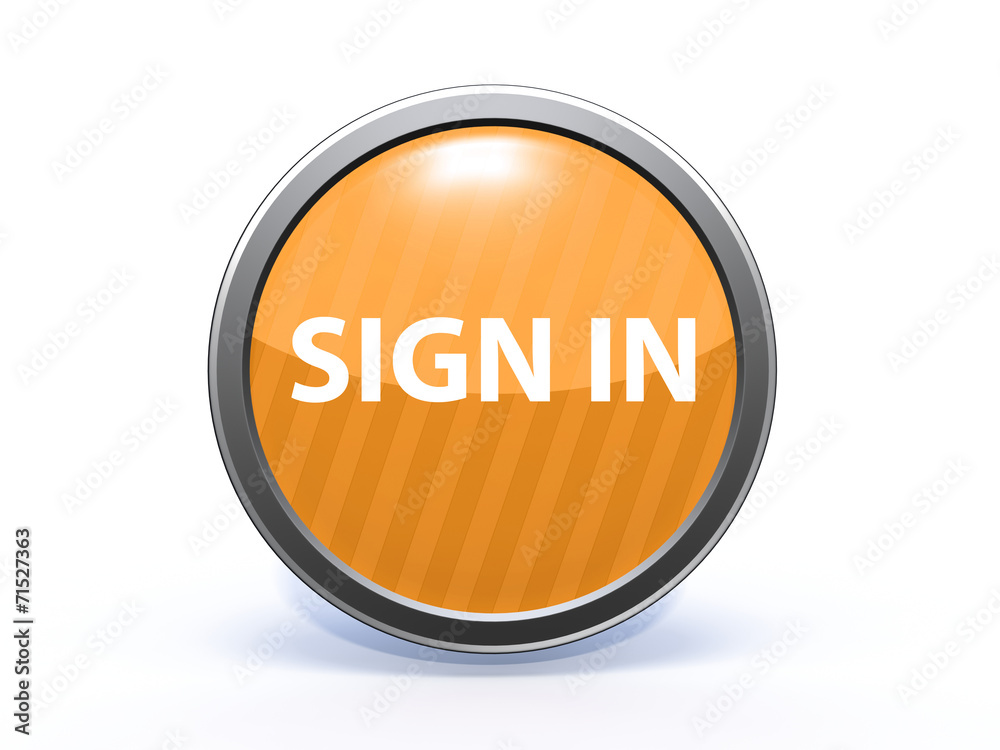 sign in circular icon on white background sign in circular icon on white background