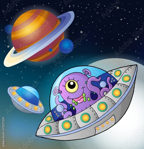 Flying saucers in space